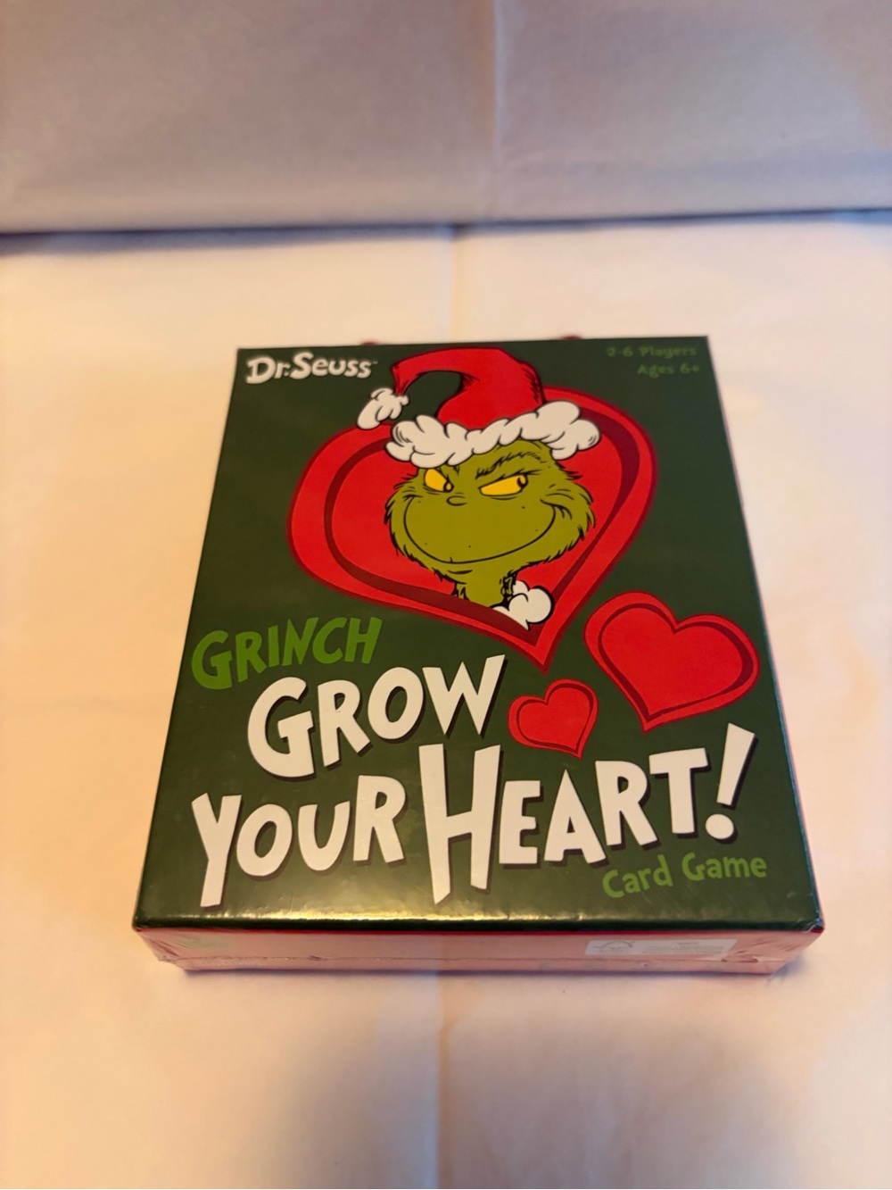 New Dr. Seuss Grinch Grow Your Heart Card Game - Green & Red